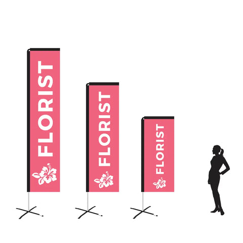 Florist Pink rectangle flag