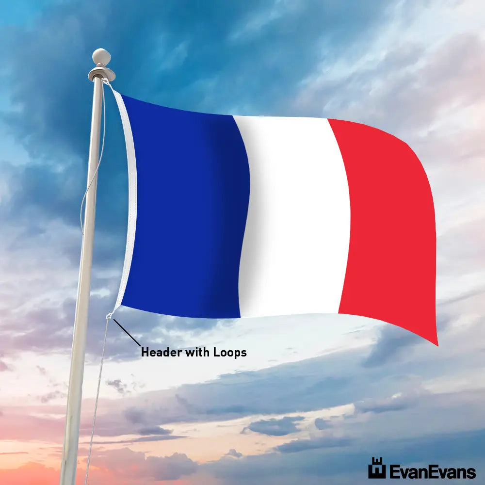 France flag header with loops