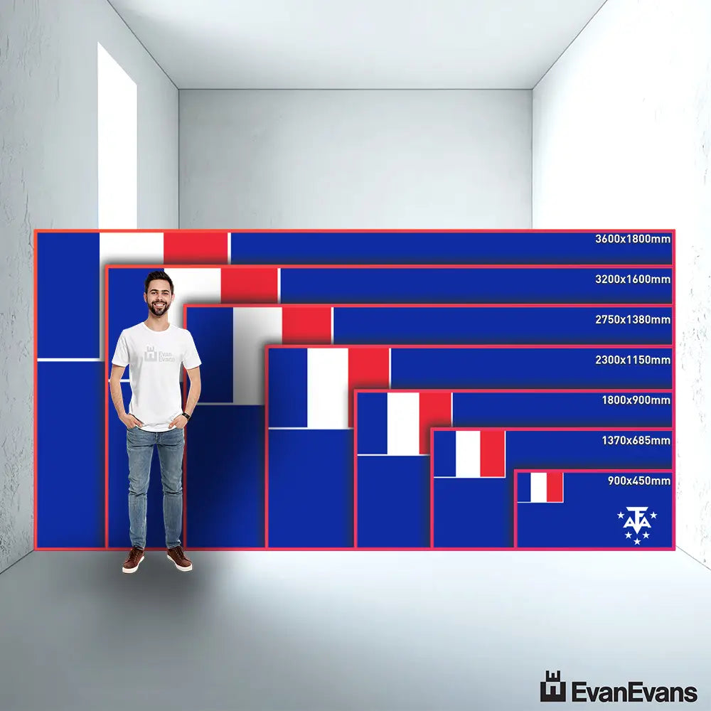 French Southern and Antarctic Lands flag size guide comparison