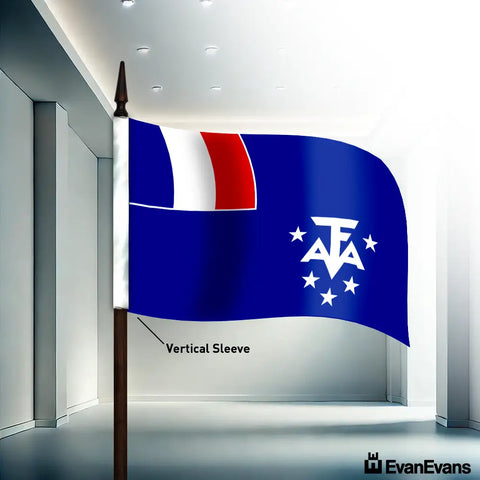 French Southern and Antarctic Lands flag vertical sleeve