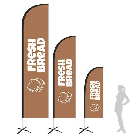 Fresh Bread Light Brown Feather Flag
