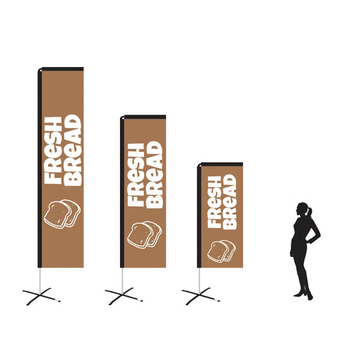 Fresh Bread Light Brown Rectangle Flag