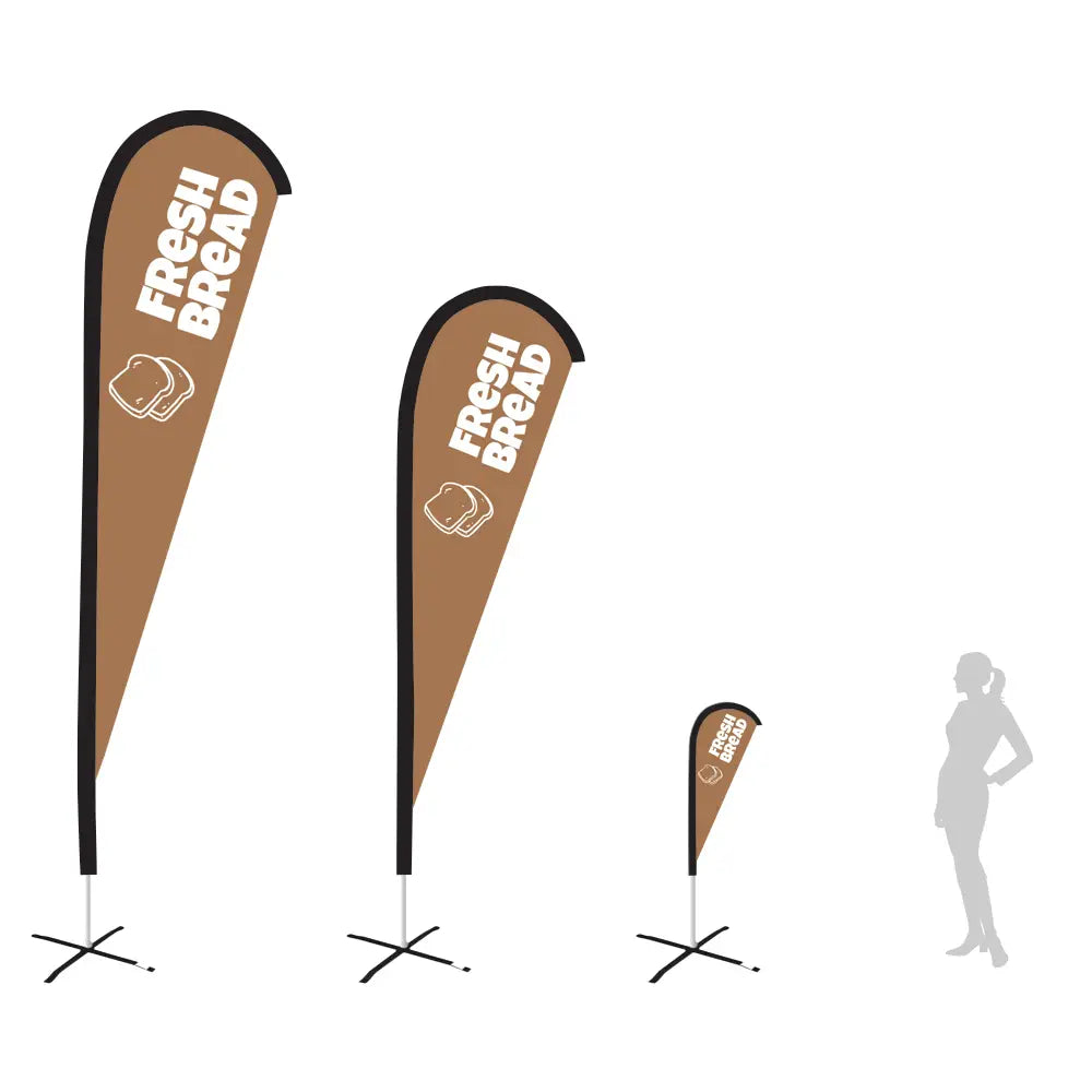 Fresh Bread Light Brown Teardrop Flag