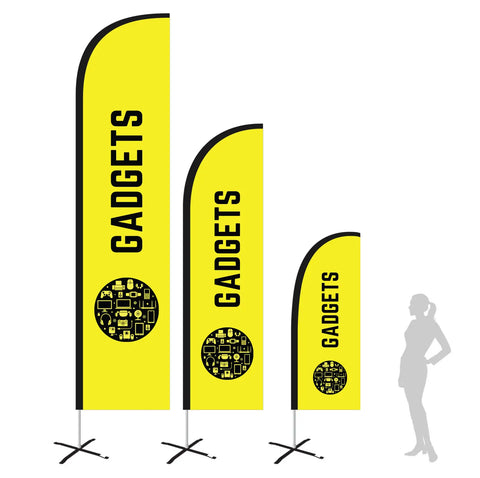 GADGETS YELLOW Feather Flag