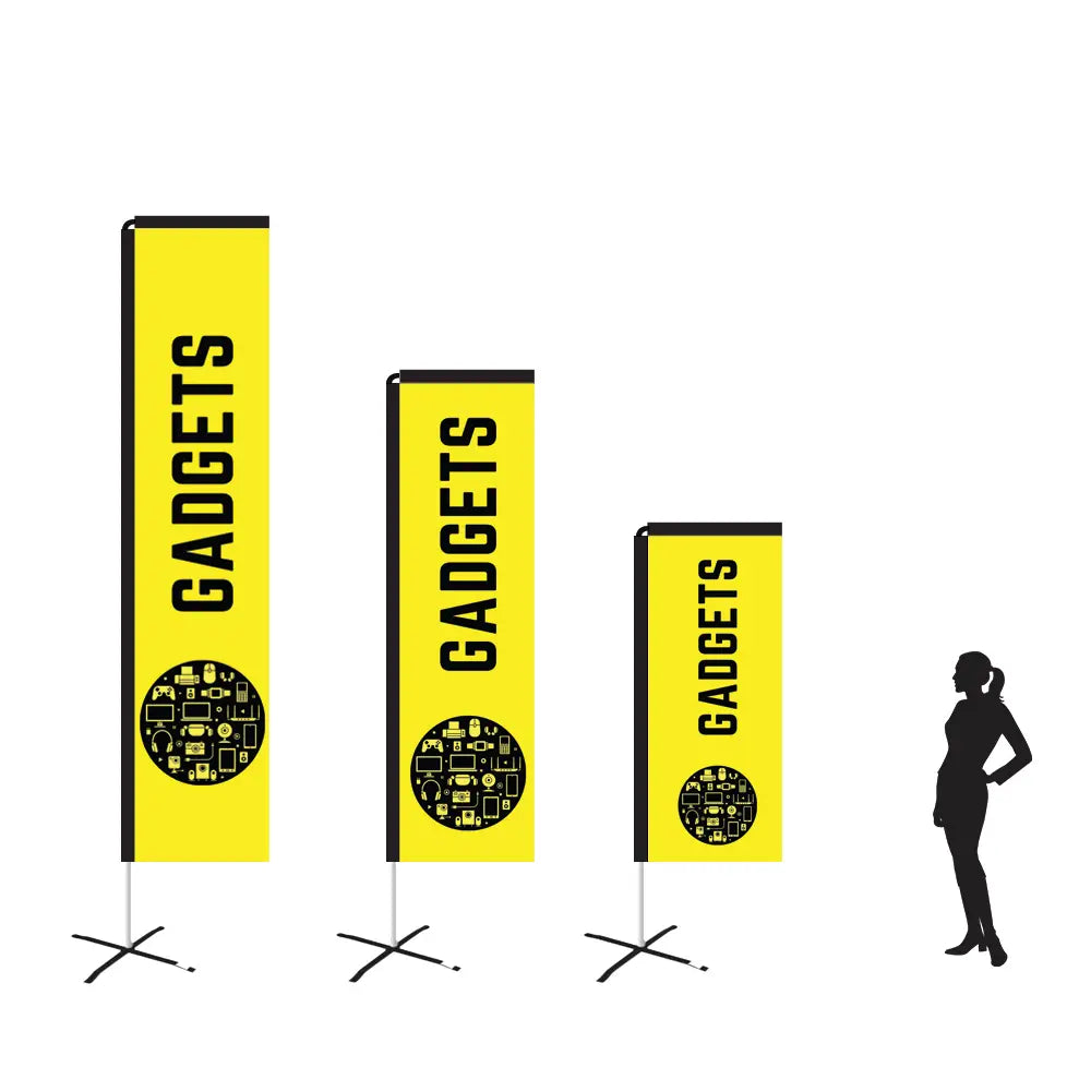 GADGETS YELLOW Rectangle Flag