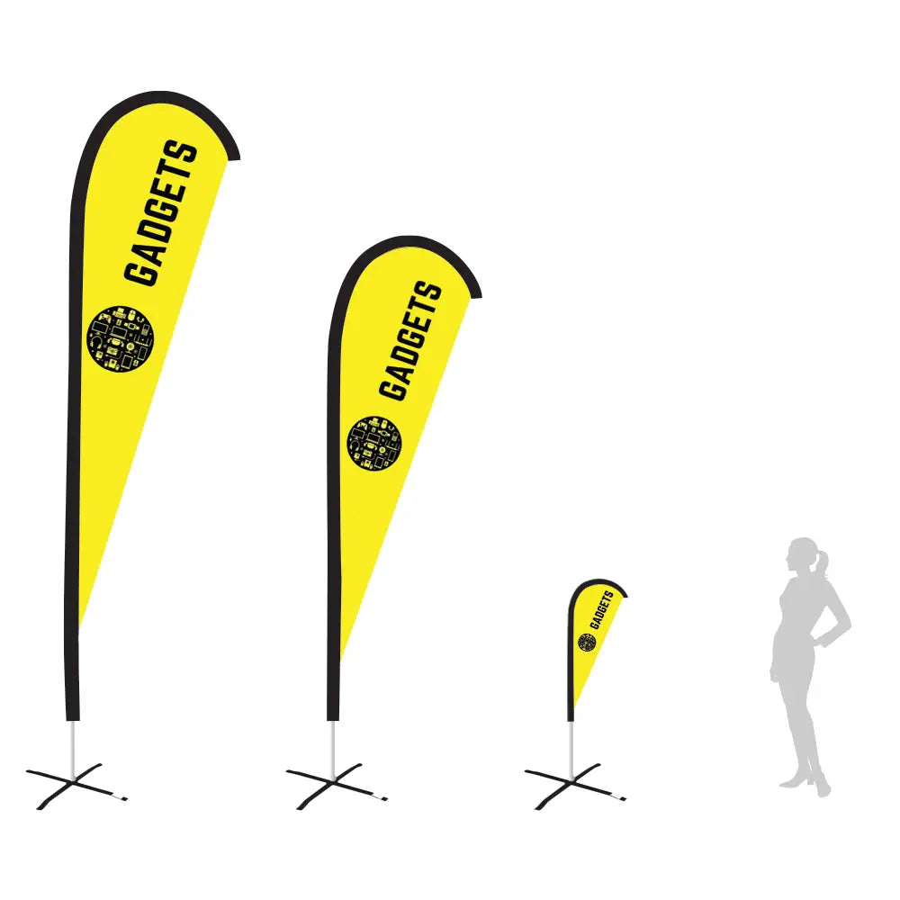 GADGETS YELLOW teardrop flag