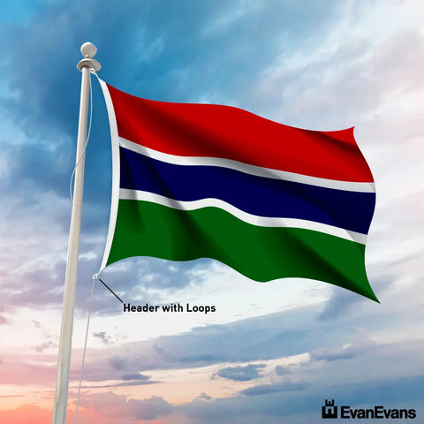 Gambia flag header with loops