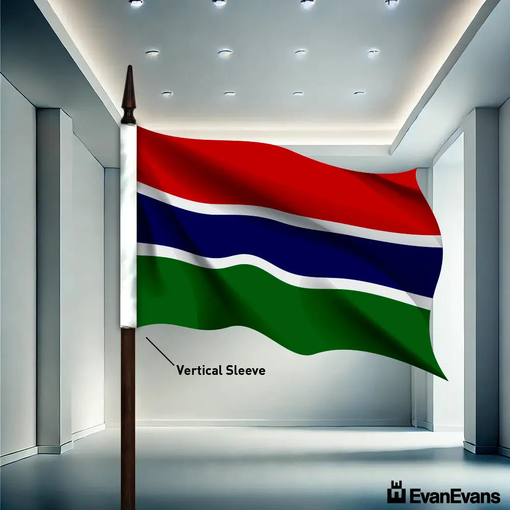 Gambia flag vertical sleeve