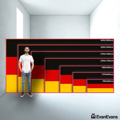 Germany flag size guide comparison