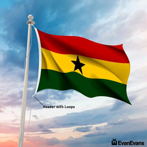 Ghana flag header with loops