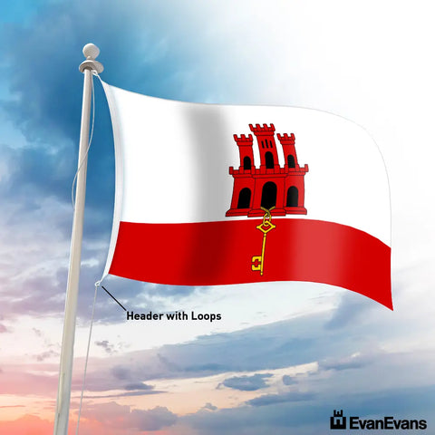 Gibraltar flag header with loops