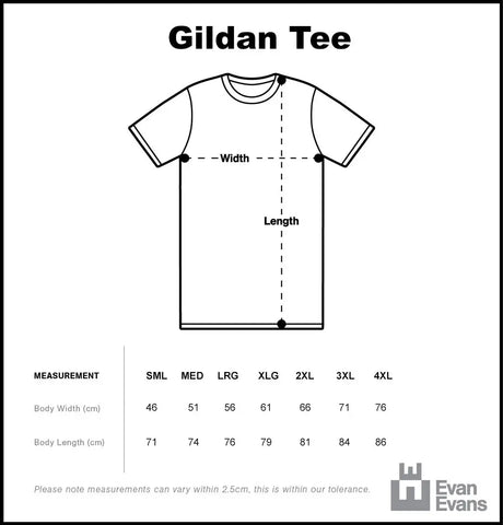 Gildan Tee SIZE GUIDE