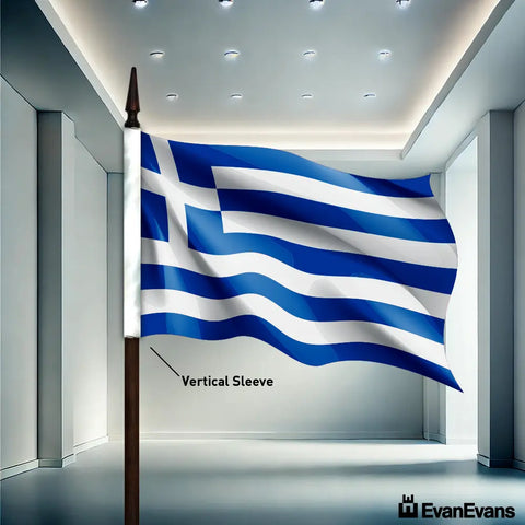 Greece flag vertical sleeve