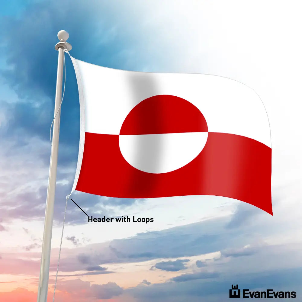 Greenland flag header with loops