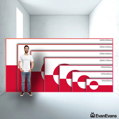 Greenland flag size guide comparison