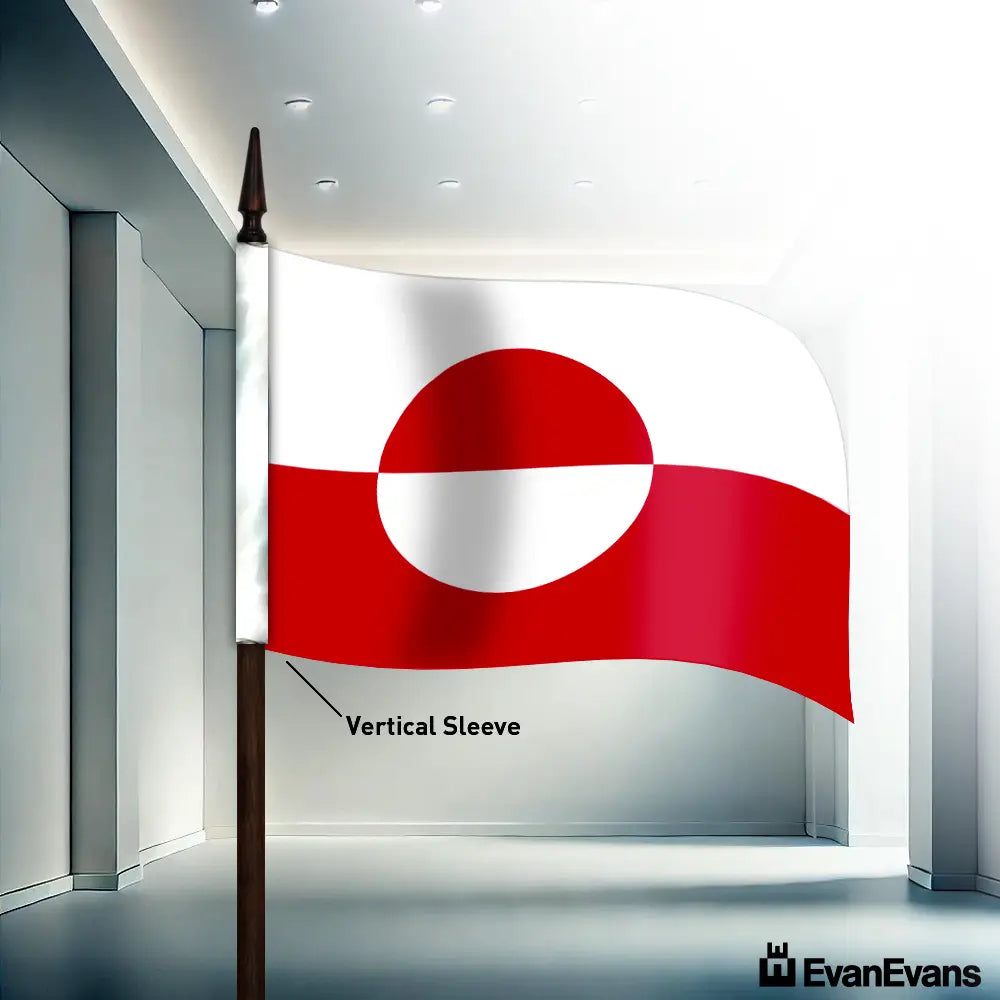 Greenland flag vertical sleeve