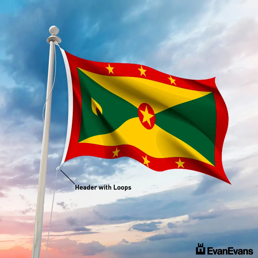 Grenada flag header with loops