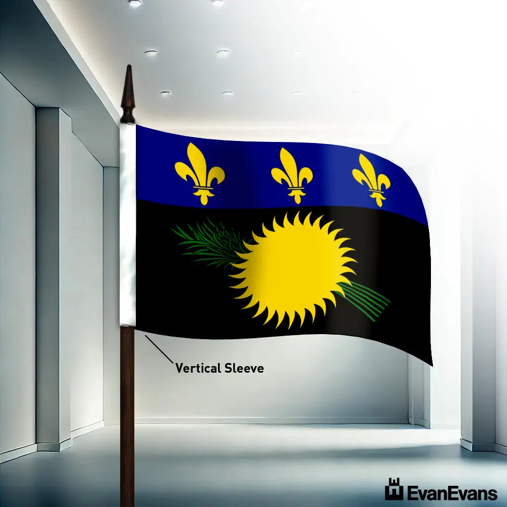 Guadeloupe flag vertical sleeve
