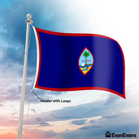Guam flag header with loops