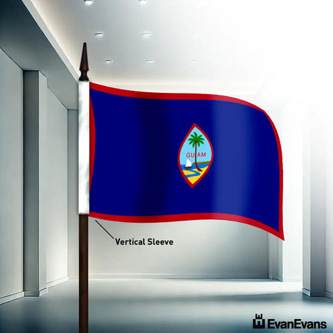 Guam flag vertical sleeve