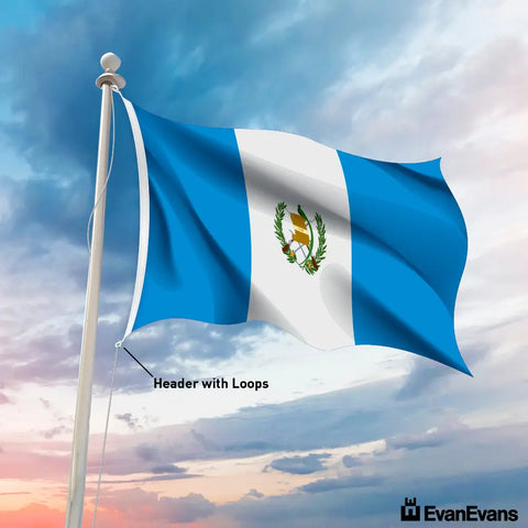 Guatemala flag header with loops