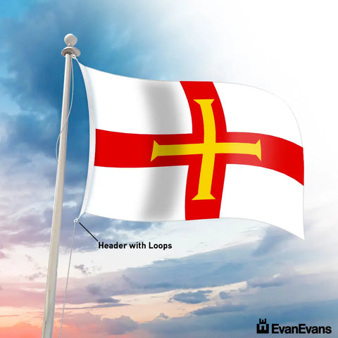 Guernsey flag header with loops