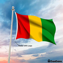 Guinea flag header with loops