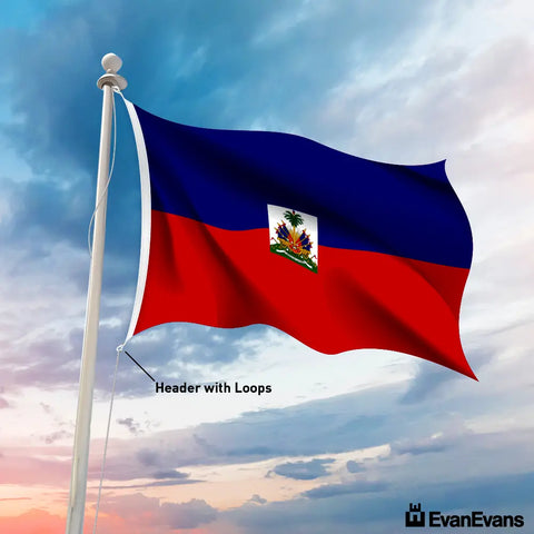 Haiti flag header with loops