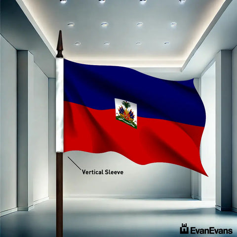 Haiti flag vertical sleeve