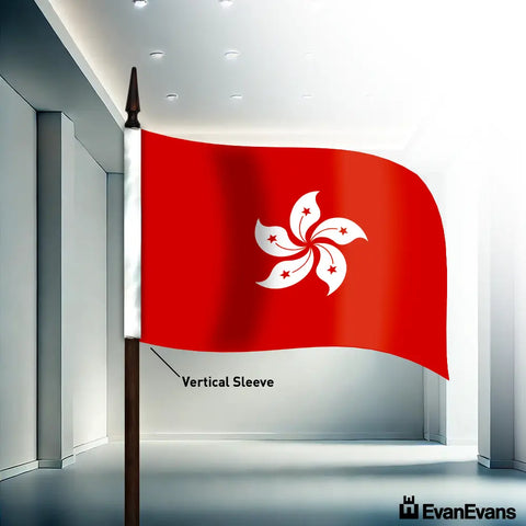 Hong Kong flag vertical sleeve