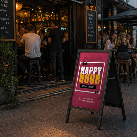 Hospitality A-Frame Sign - Happy Hour
