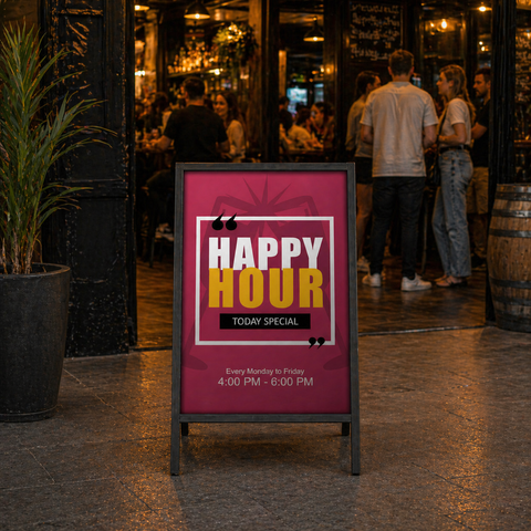 Hospitality A-Frame Sign - Happy Hour