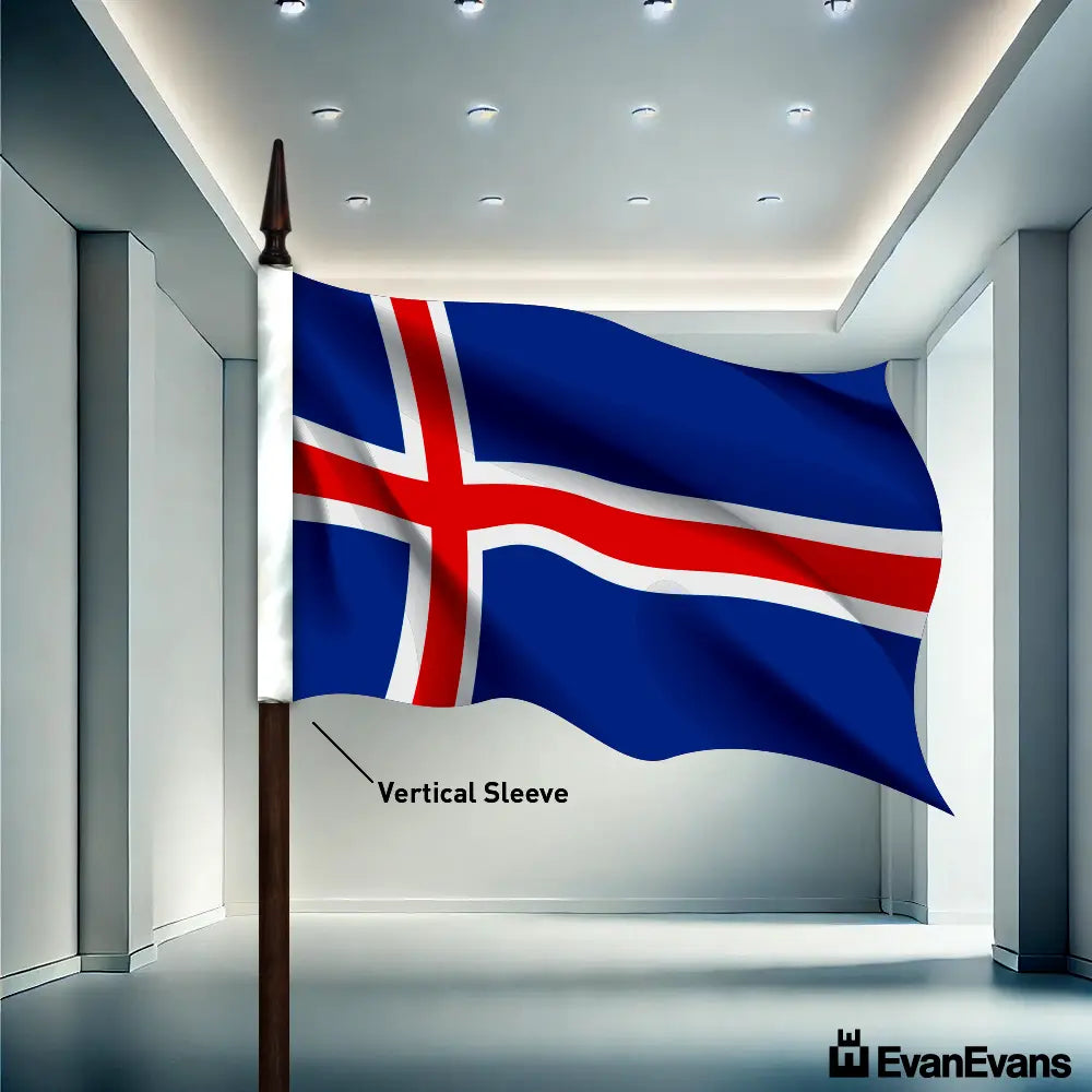 Iceland flag vertical sleeve