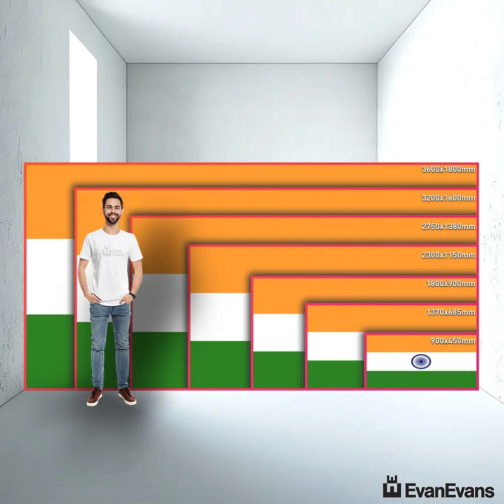 India flag size guide comparison