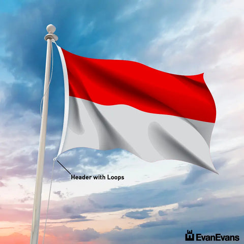 Indonesia flag header with loops