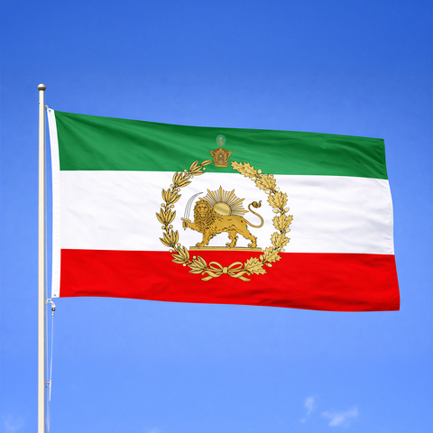 Imperial Iran Flag – Pahlavi Lion & Sun Flag