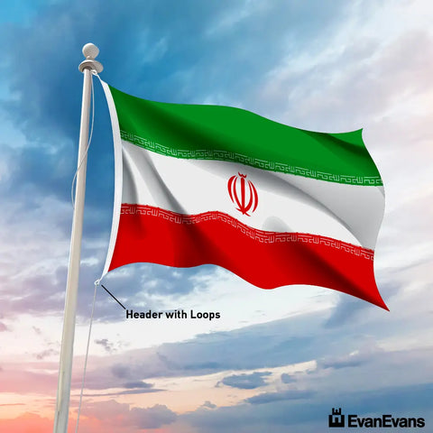 Iran flag header with loops