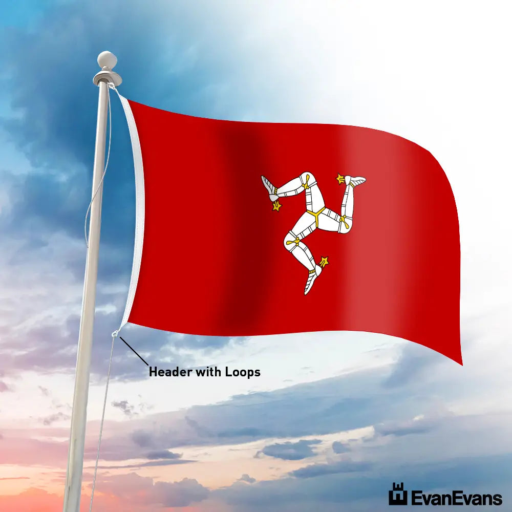 Isle of Man flag header with loops