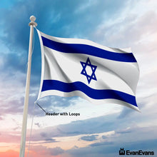 Israel flag header with loops