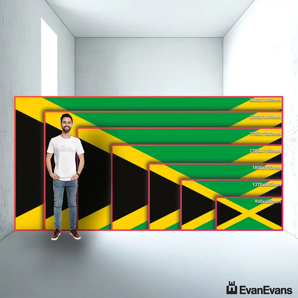 Jamaica flag size guide comparison