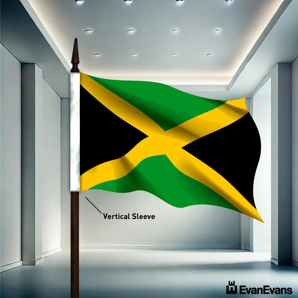 Jamaica flag vertical sleeve
