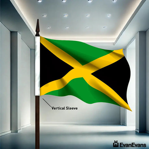 Jamaica flag vertical sleeve