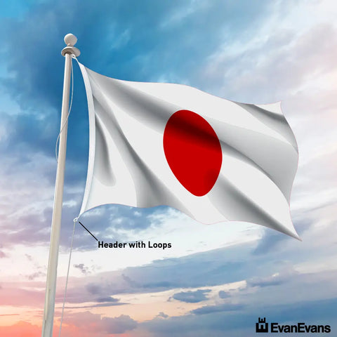 Japan flag header with loops
