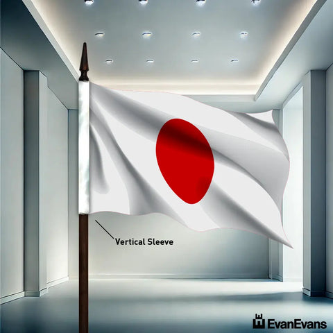Japan flag vertical sleeve