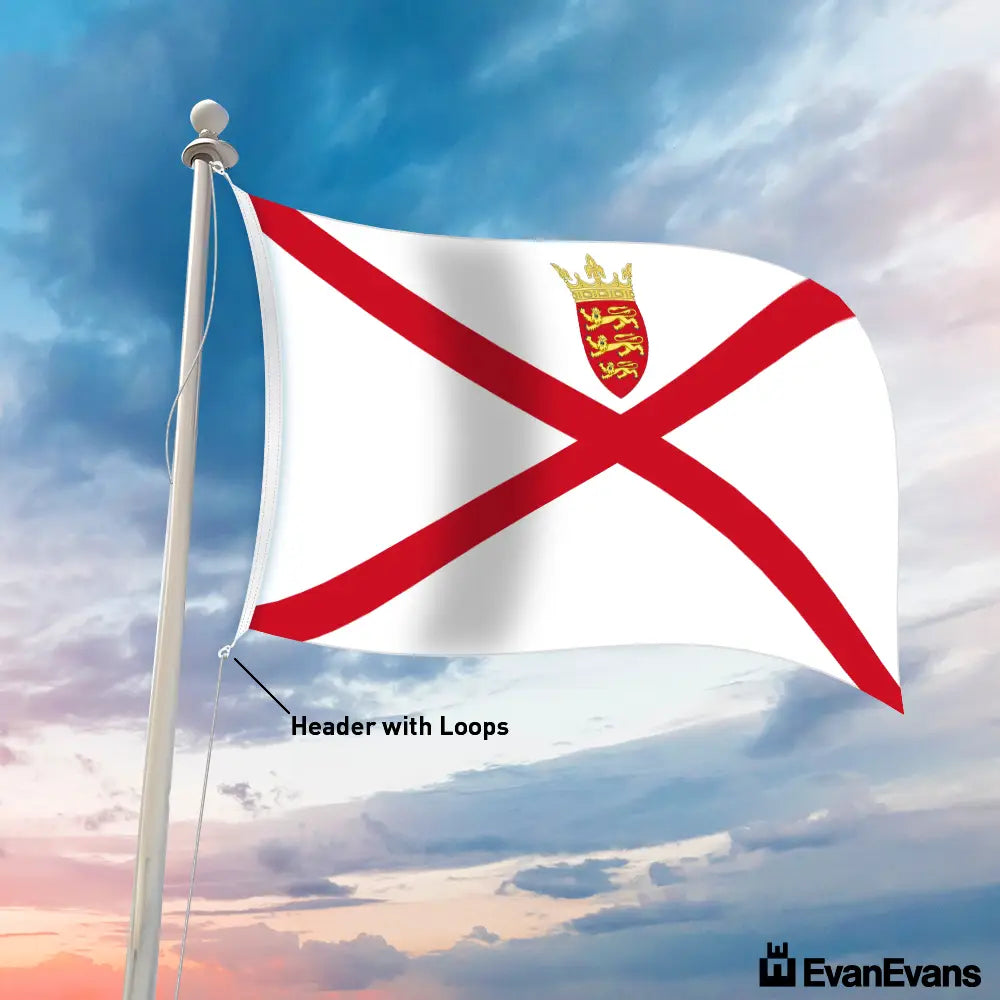 Jersey flag header with loops