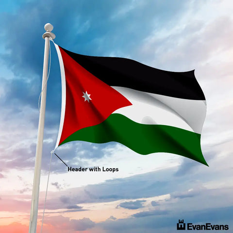 Jordan flag header with loops