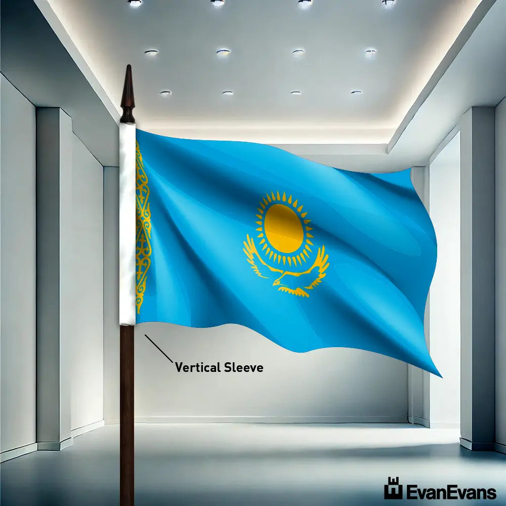 Kazakhstan flag vertical sleeve