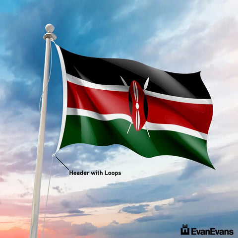 Kenya flag header with loops