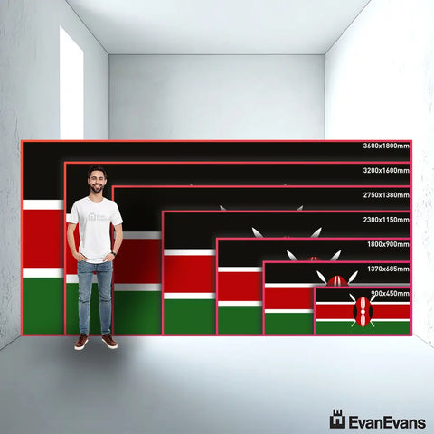 Kenya flag size guide comparison