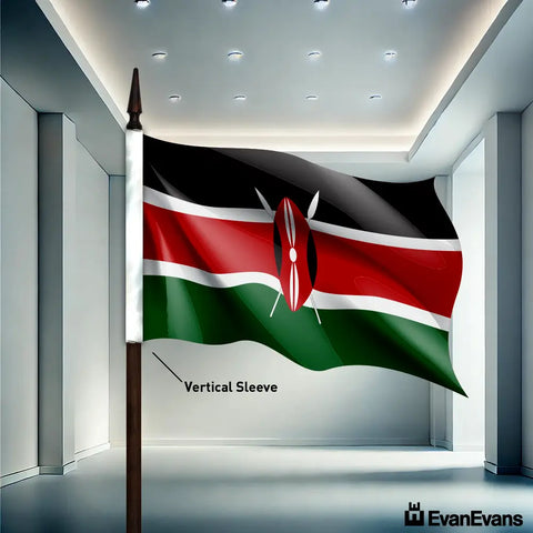 Kenya flag vertical sleeve